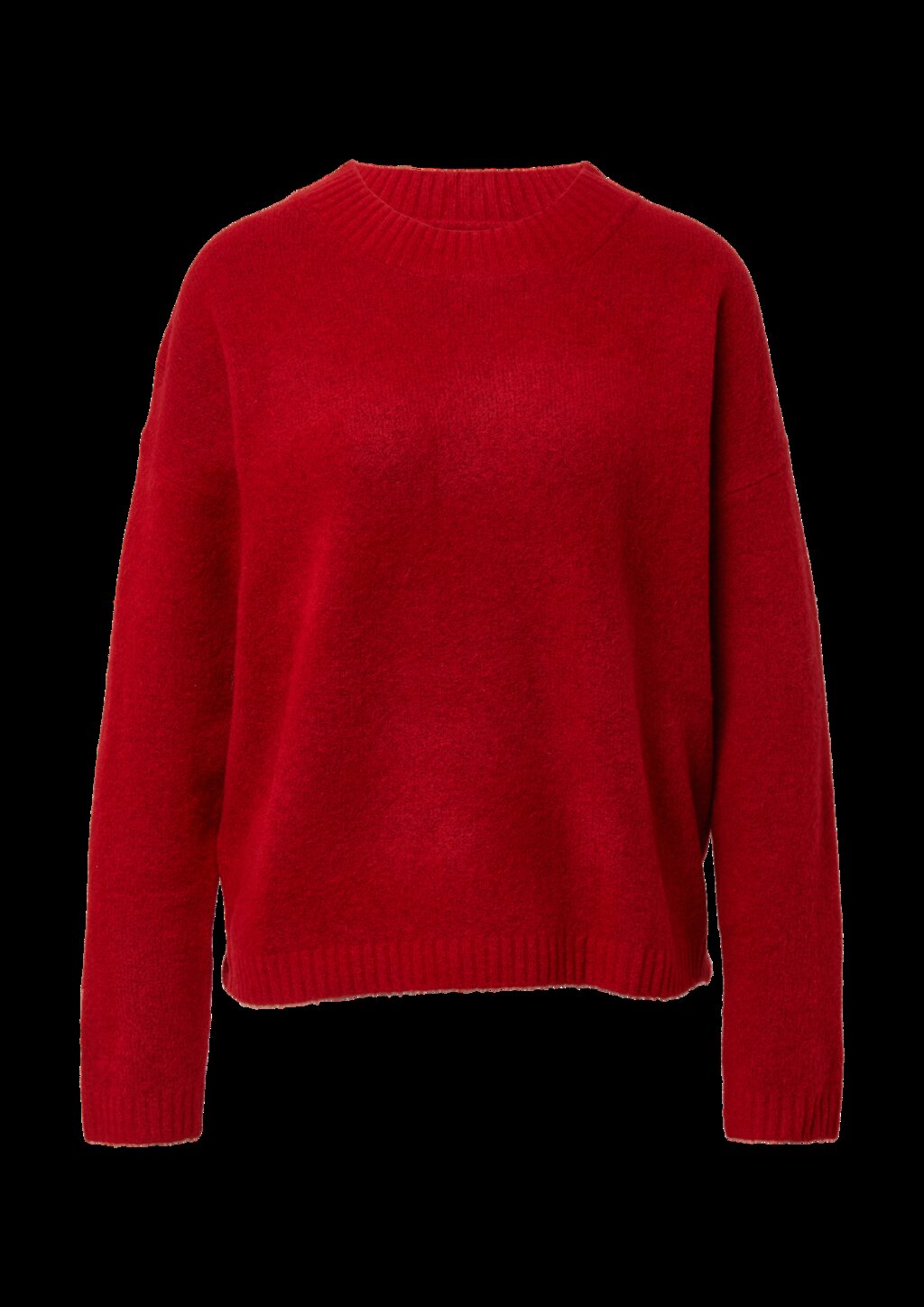 Strickpullover mit Wollanteil und Bündchen