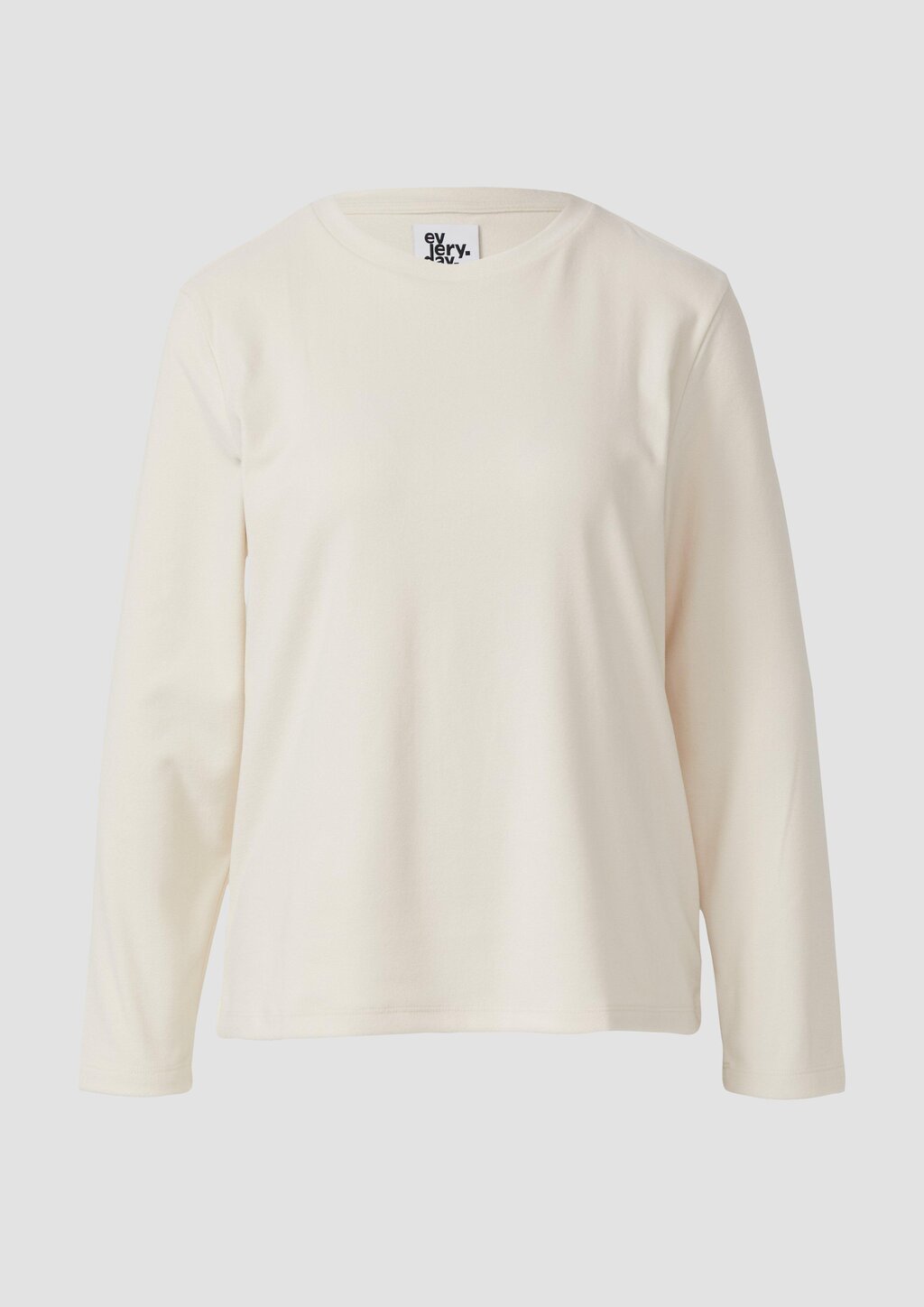 Shirt aus Fleece mit Rundhalsausschnitt