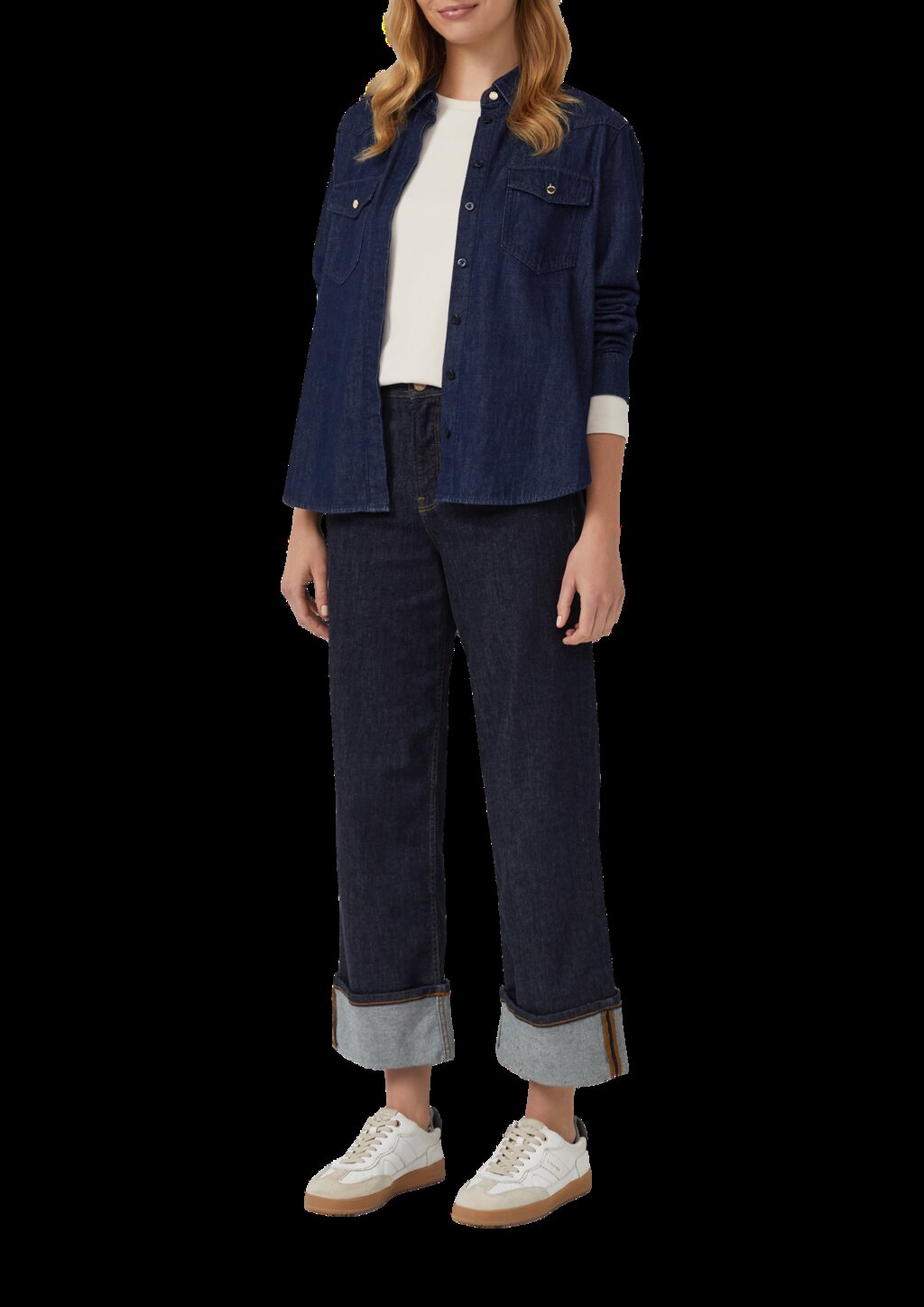 Shirt aus Fleece mit Rundhalsausschnitt