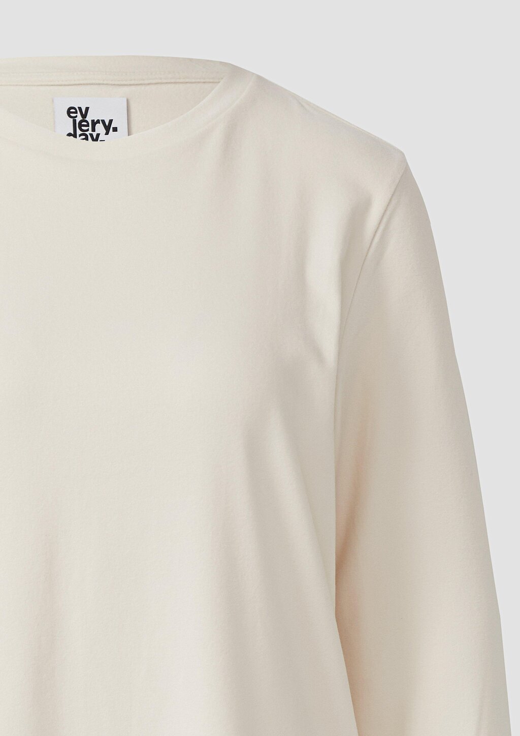 Shirt aus Fleece mit Rundhalsausschnitt