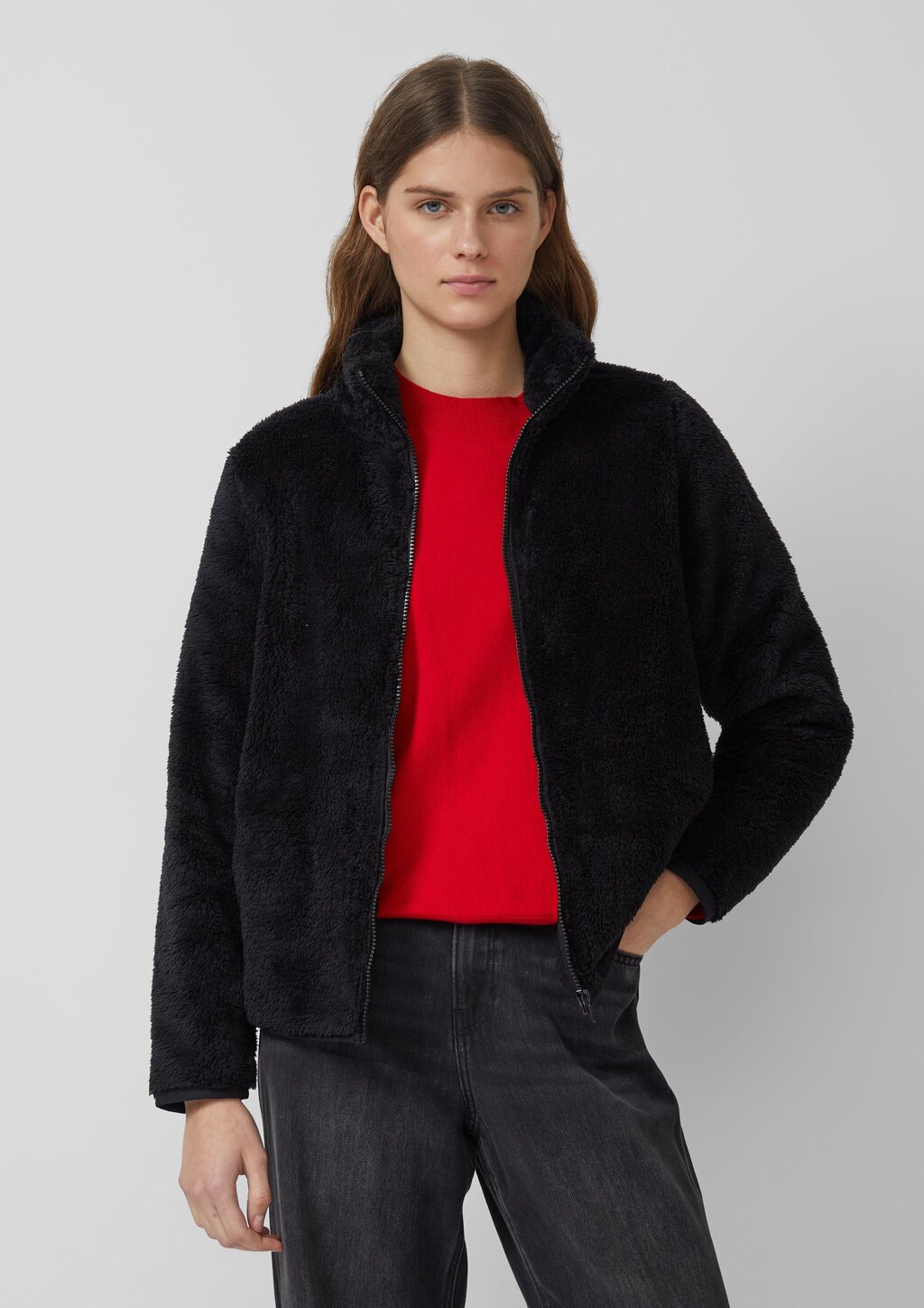 Teddy-Jacke mit Eingrifftaschen