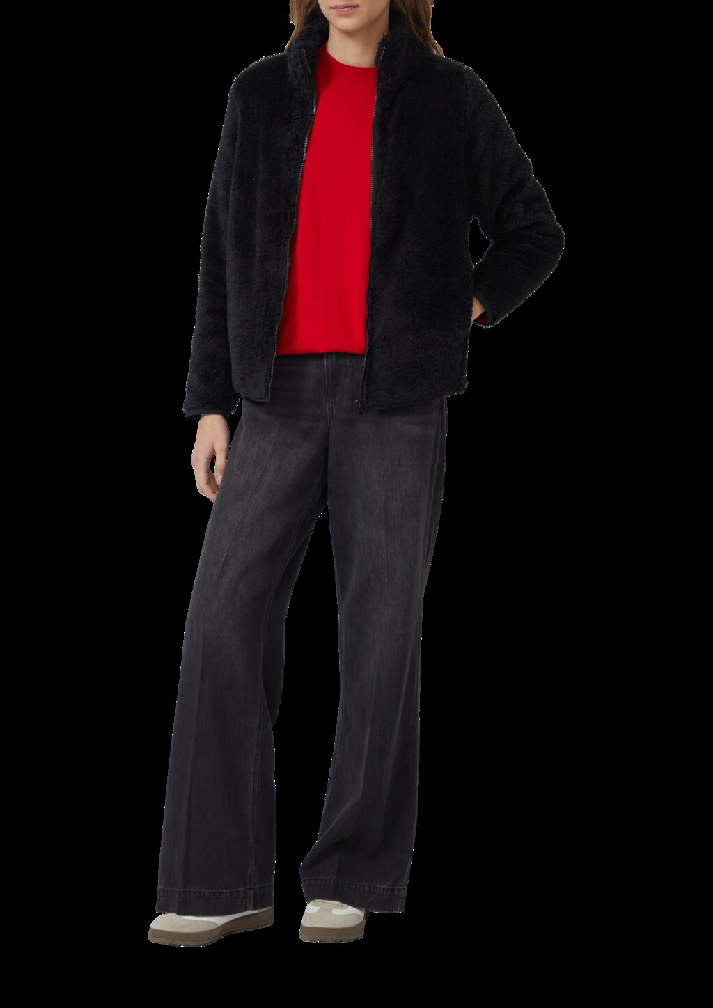 Teddy-Jacke mit Eingrifftaschen