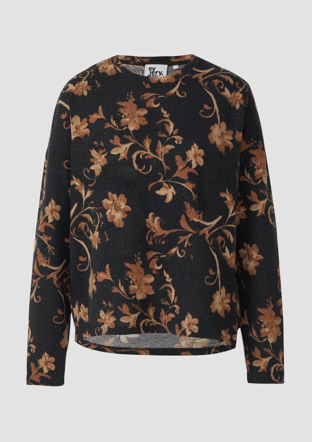Leichter Pullover mit floralem All-over-Print