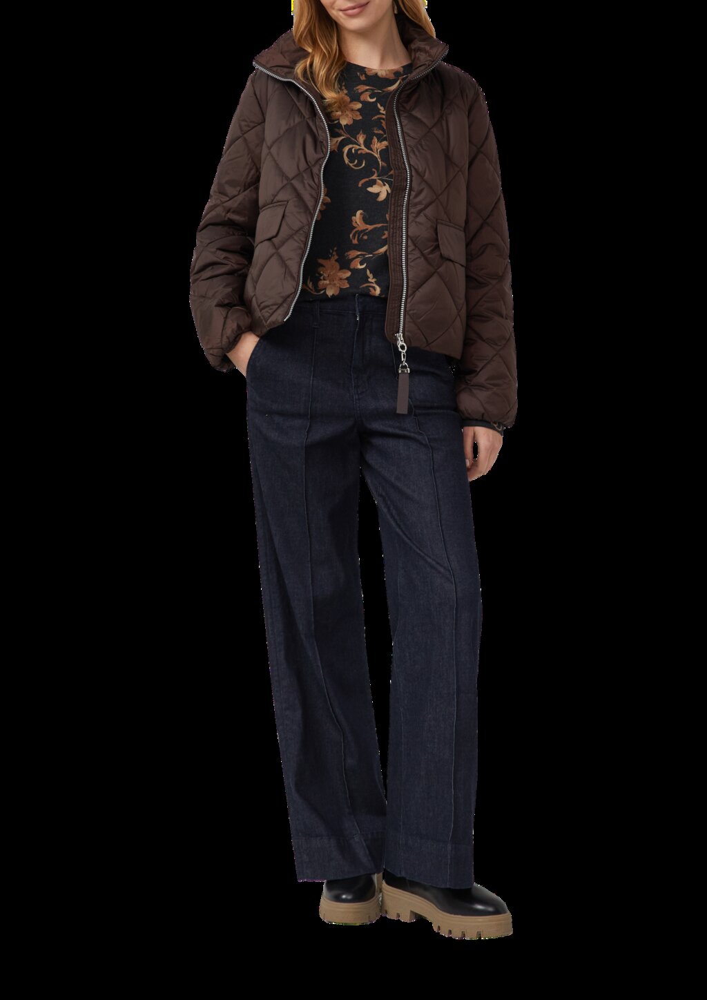 Leichter Pullover mit floralem All-over-Print