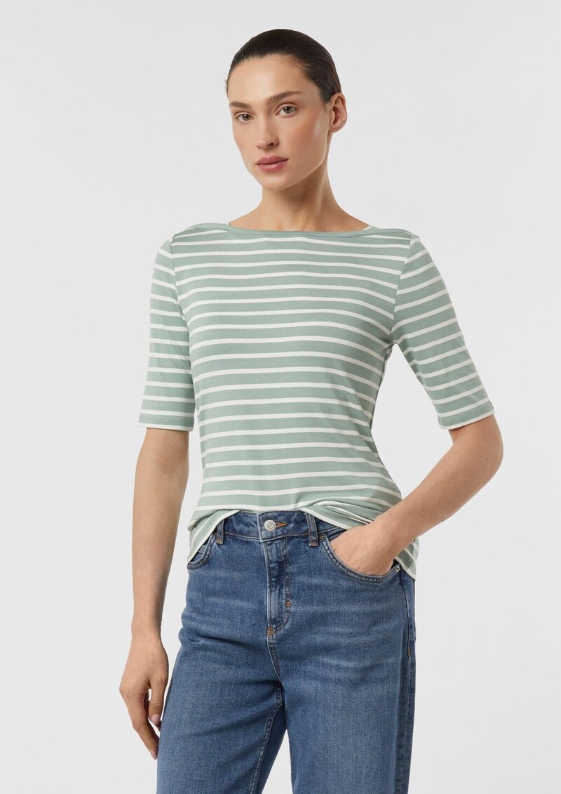 Feminines Streifenshirt aus Viskosejersey