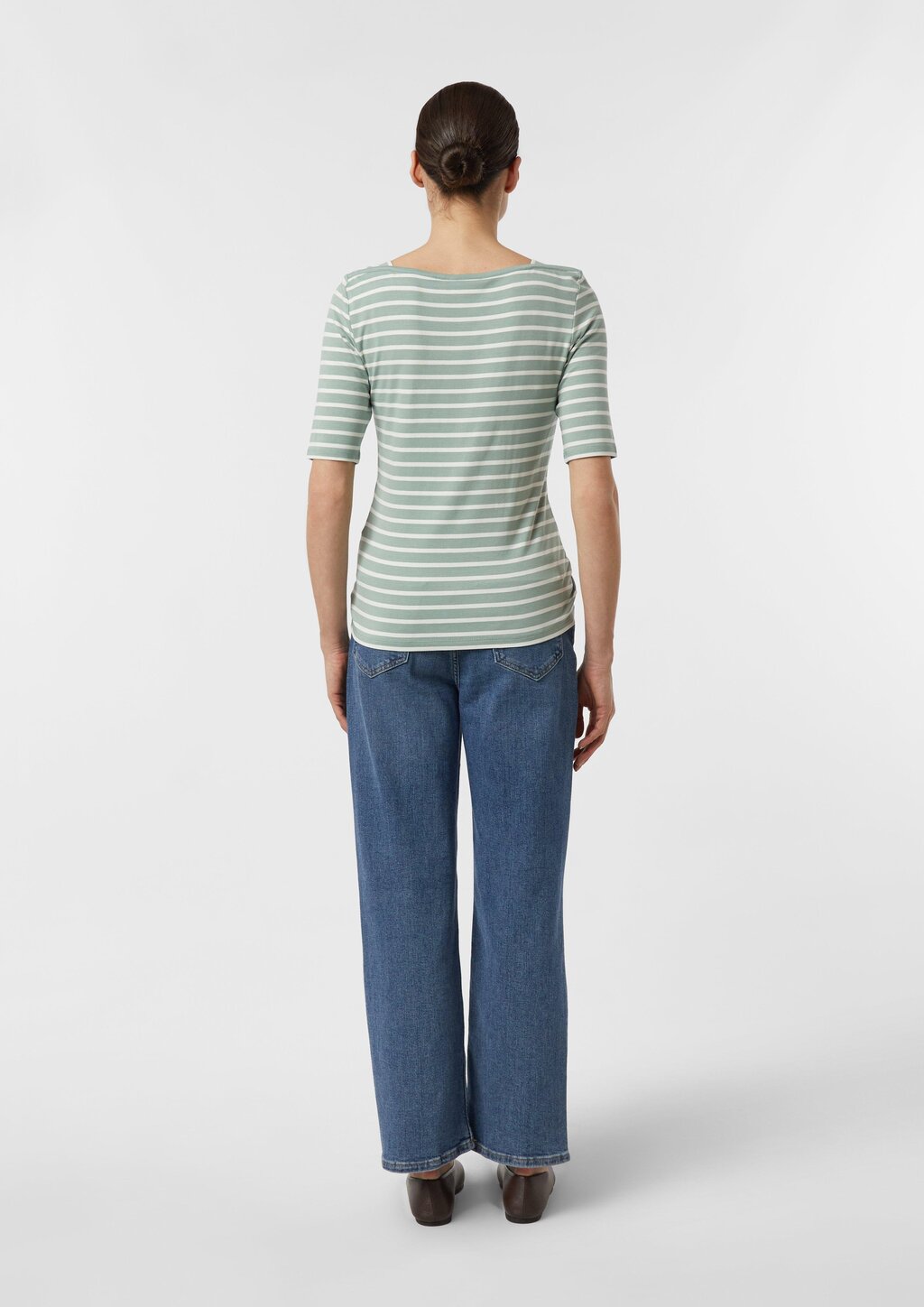 Feminines Streifenshirt aus Viskosejersey