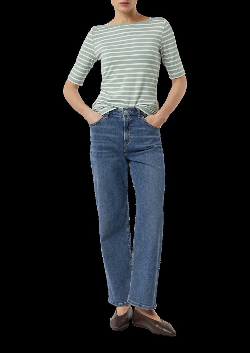 Feminines Streifenshirt aus Viskosejersey