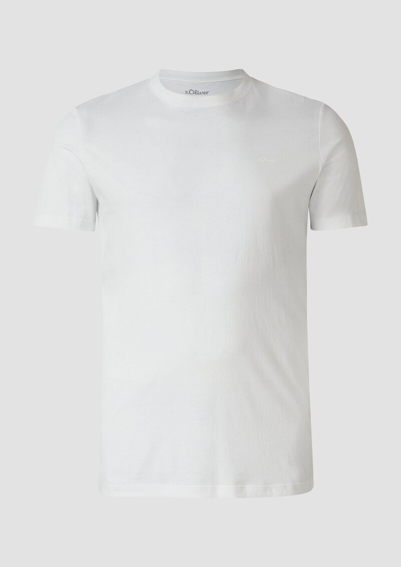 Baumwoll-T-Shirt mit Logo-Print