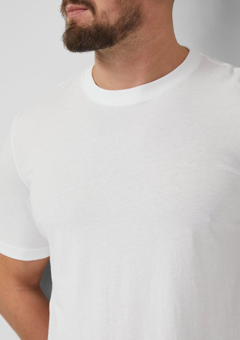 Baumwoll-T-Shirt mit Logo-Print