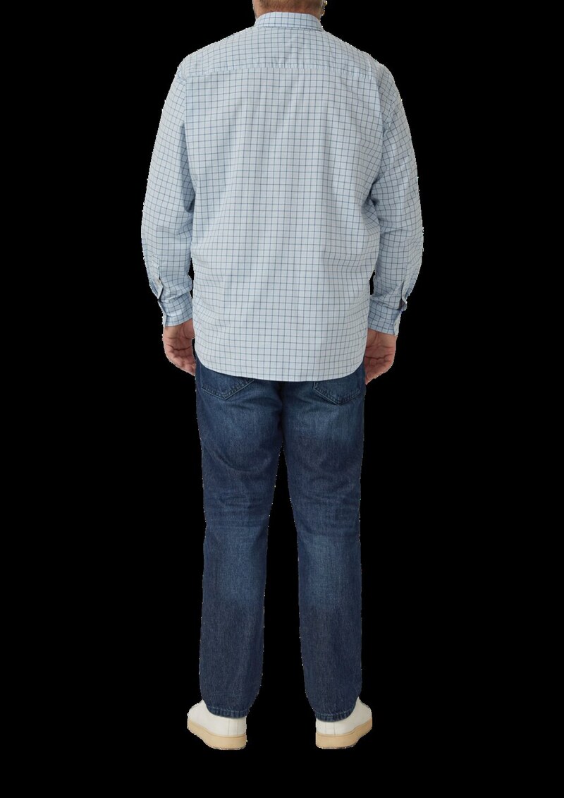 Regular Fit: Elastisches Button-Down-Hemd mit Karomuster