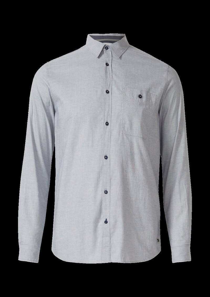 Regular Fit: Strukturiertes Hemd mit Brusttasche