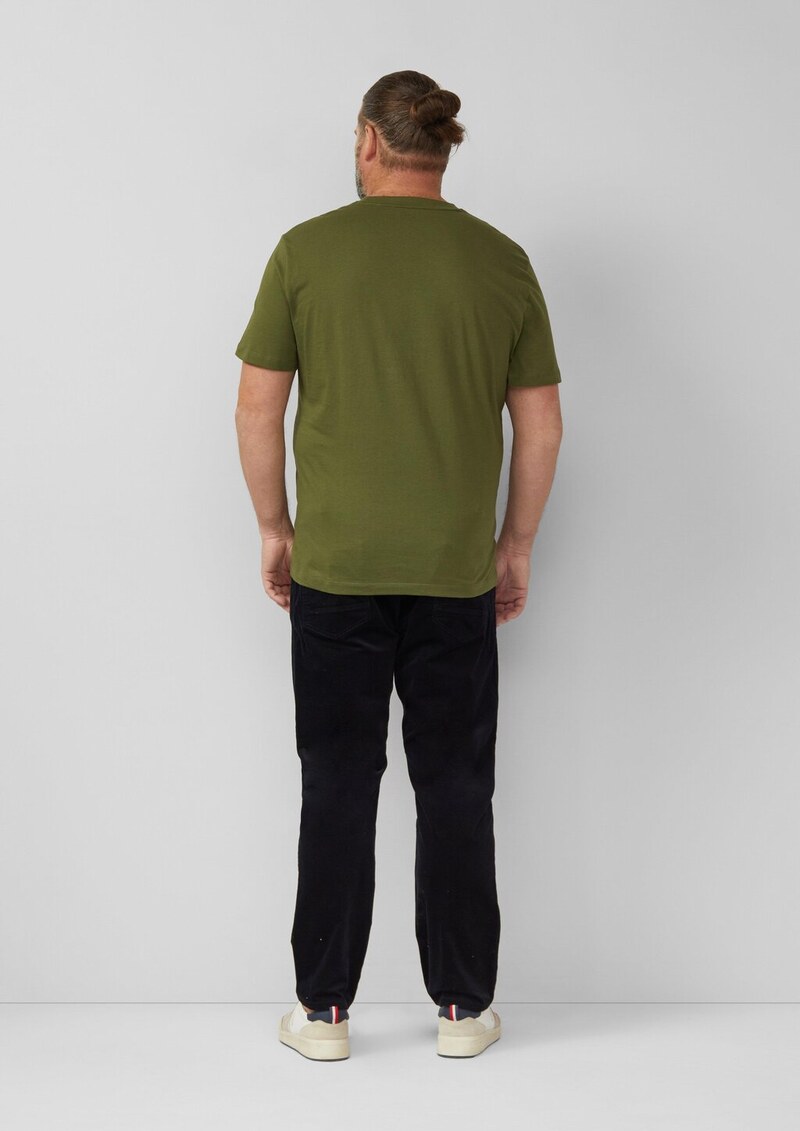 Baumwoll-T-Shirt mit Crew Neck und Front-Print