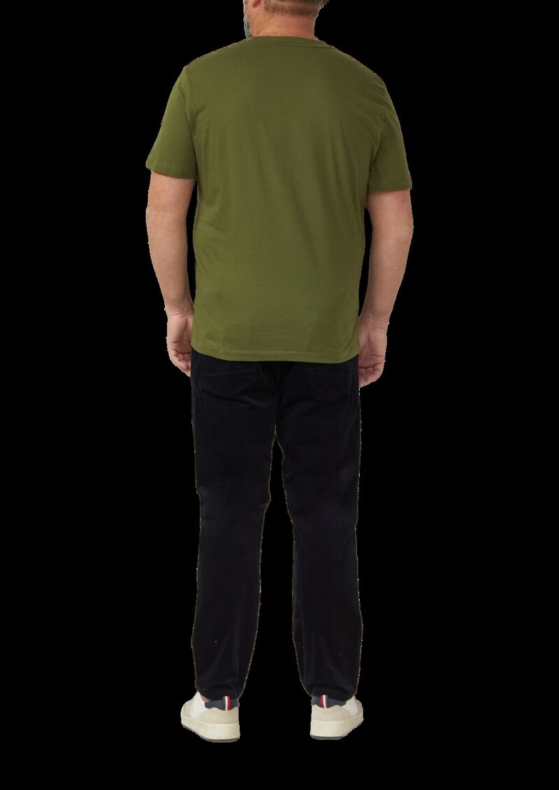 Baumwoll-T-Shirt mit Crew Neck und Front-Print