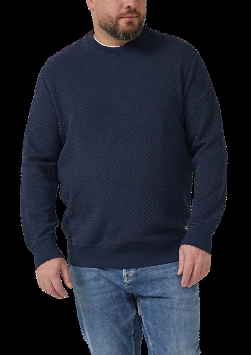 Strukturiertes Sweatshirt mit Crew Neck