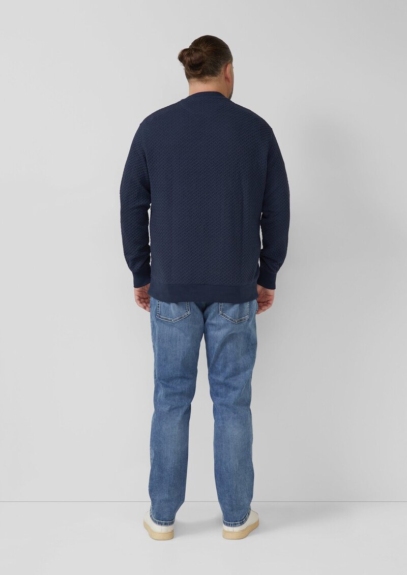 Strukturiertes Sweatshirt mit Crew Neck