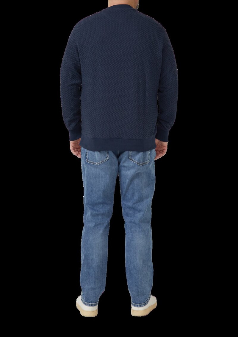 Strukturiertes Sweatshirt mit Crew Neck