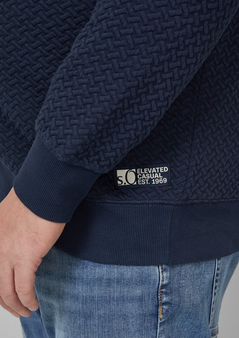 Strukturiertes Sweatshirt mit Crew Neck