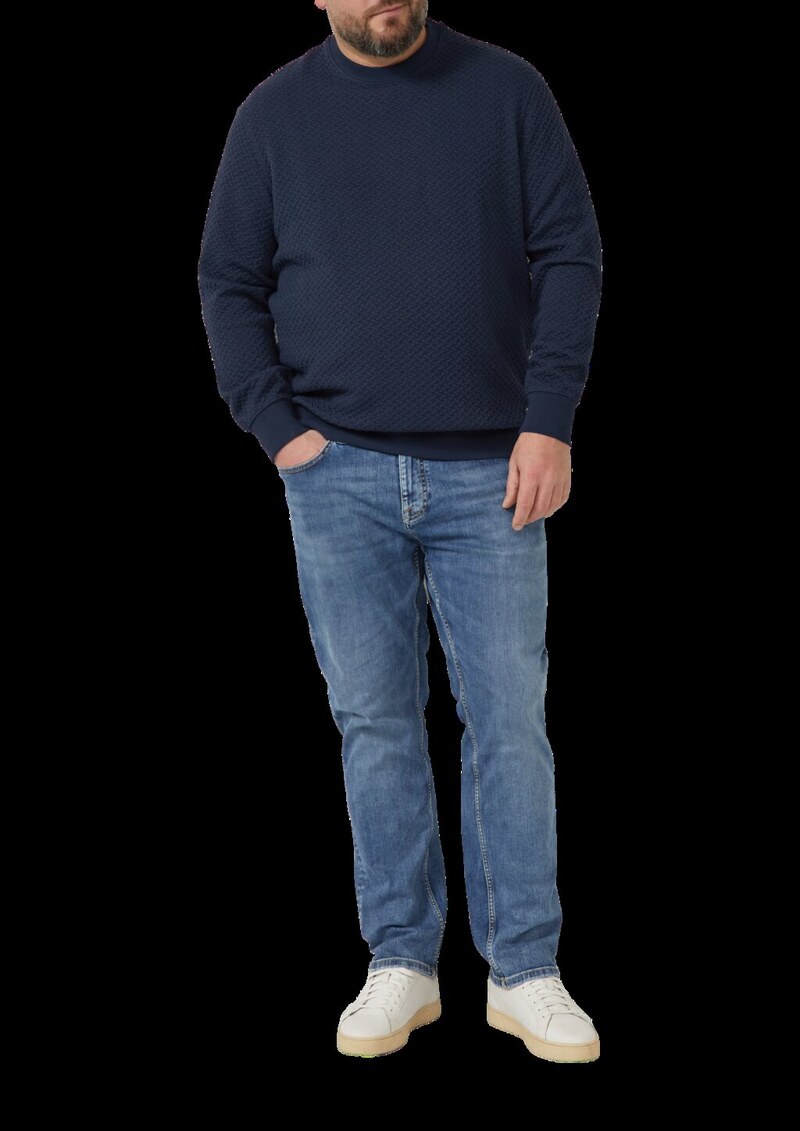 Strukturiertes Sweatshirt mit Crew Neck