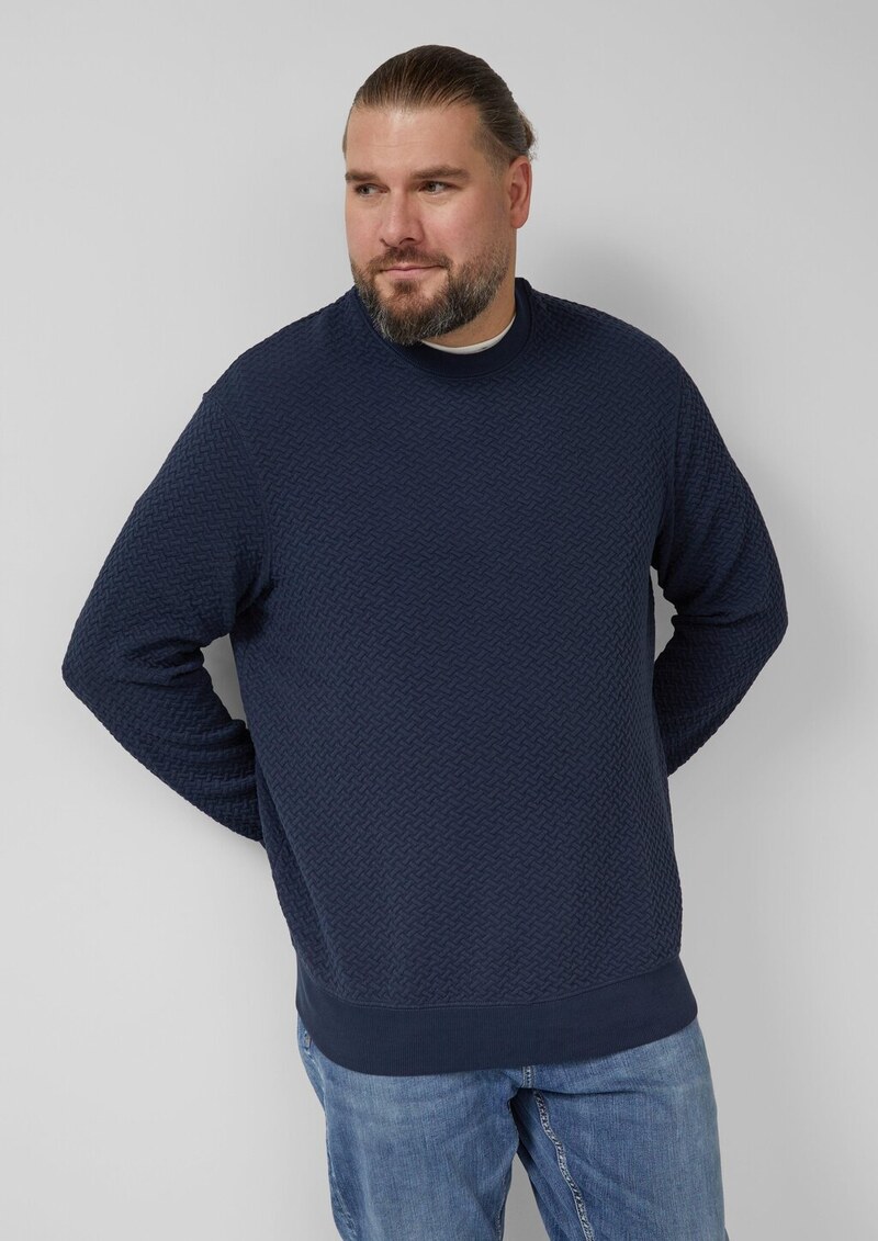 Strukturiertes Sweatshirt mit Crew Neck