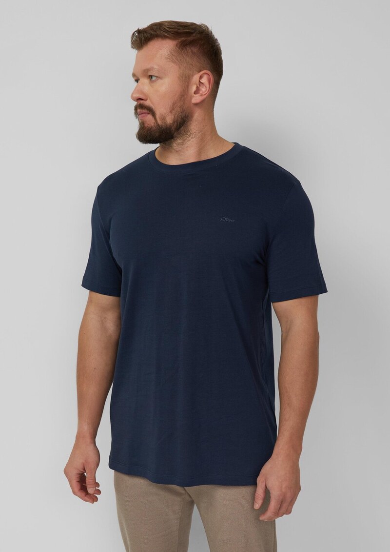 Baumwoll-T-Shirt mit Logo-Print