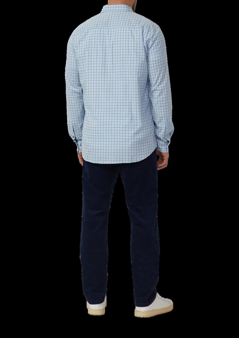 Regular Fit: Elastisches Button-Down-Hemd mit Karomuster