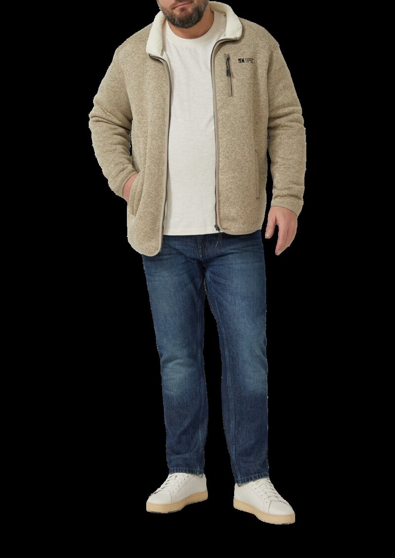 Meliertes Longsleeve aus reiner Baumwolle mit Raglanarm