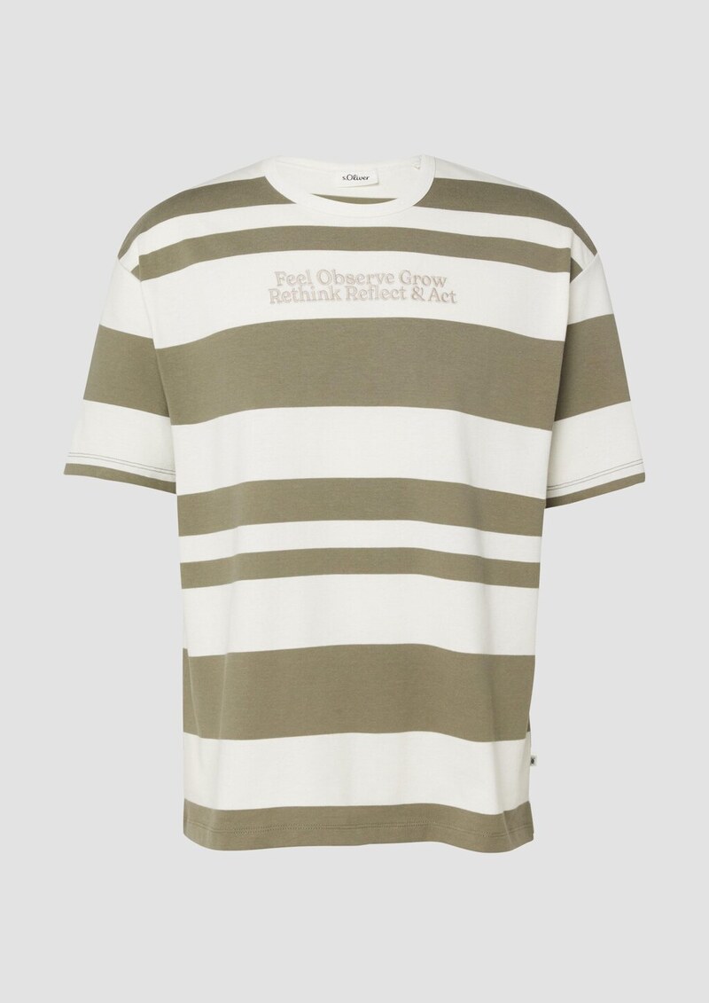 Streifen-T-Shirt mit Artwork