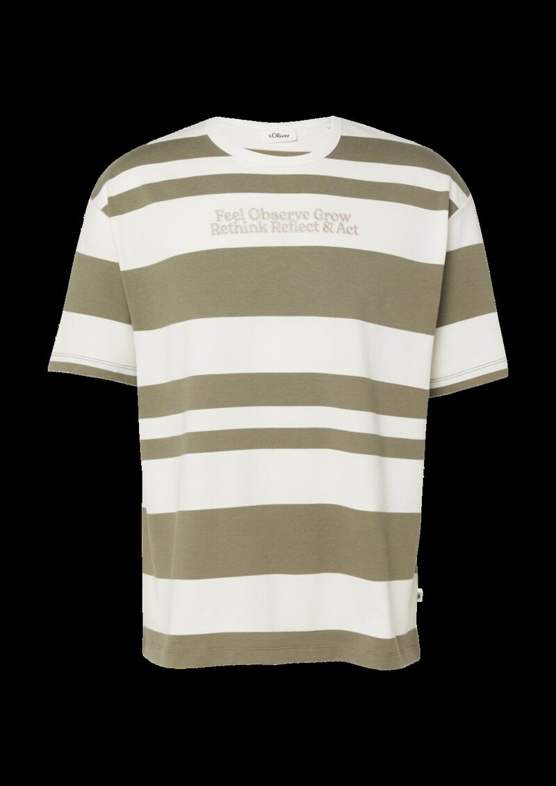 Streifen-T-Shirt mit Artwork