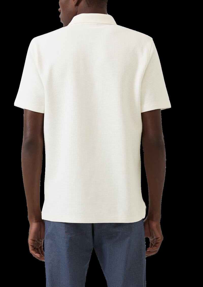 Strukturiertes Poloshirt mit Brusttasche