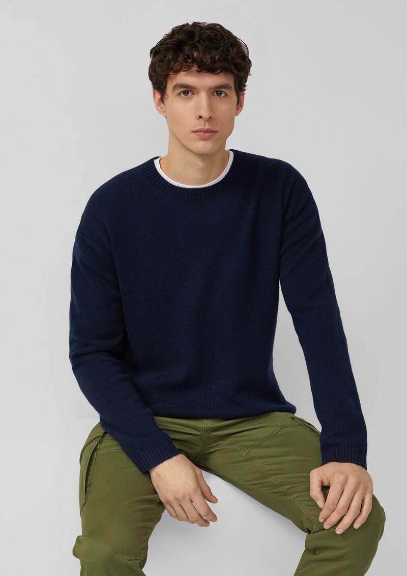 Wollmix-Pullover mit Raglanärmeln