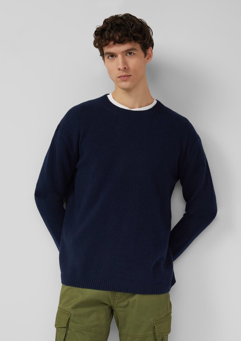 Wollmix-Pullover mit Raglanärmeln