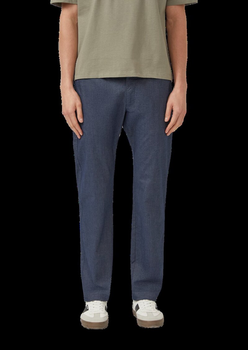 Phoenix: Fein gemusterte Chino mit Elastikbund