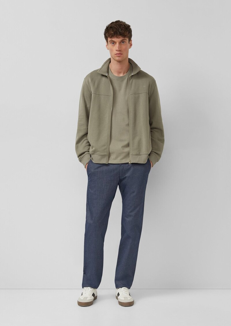 Phoenix: Fein gemusterte Chino mit Elastikbund