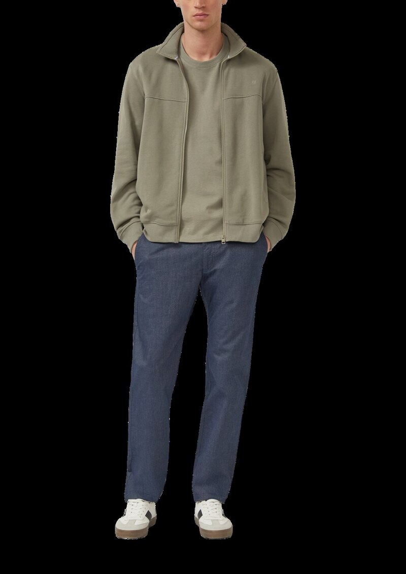 Phoenix: Fein gemusterte Chino mit Elastikbund