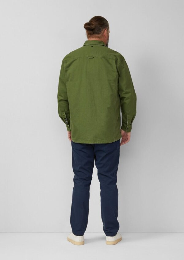 Overshirt aus Twill mit seitlichen Eingrifftaschen und Waschung