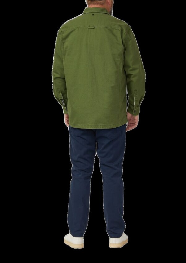 Overshirt aus Twill mit seitlichen Eingrifftaschen und Waschung