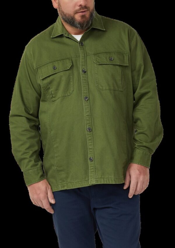 Overshirt aus Twill mit seitlichen Eingrifftaschen und Waschung