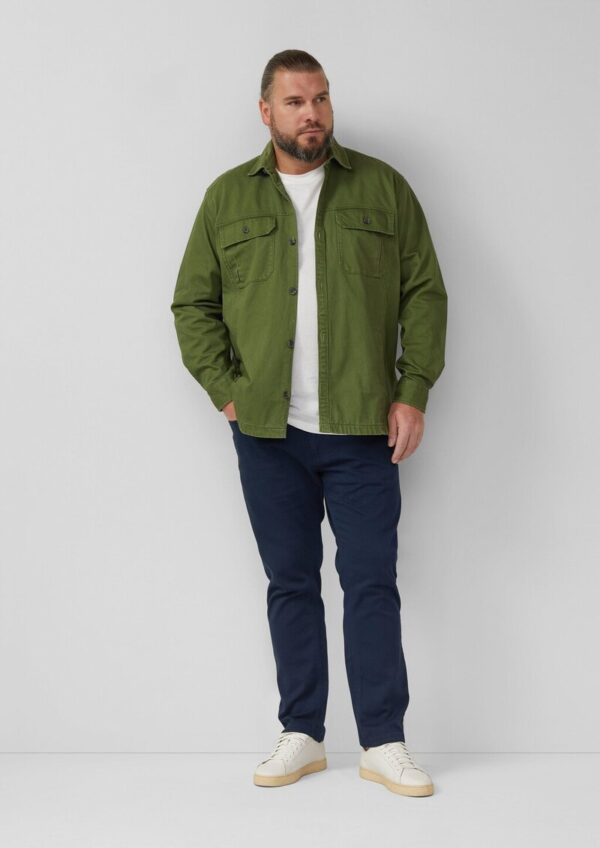 Overshirt aus Twill mit seitlichen Eingrifftaschen und Waschung