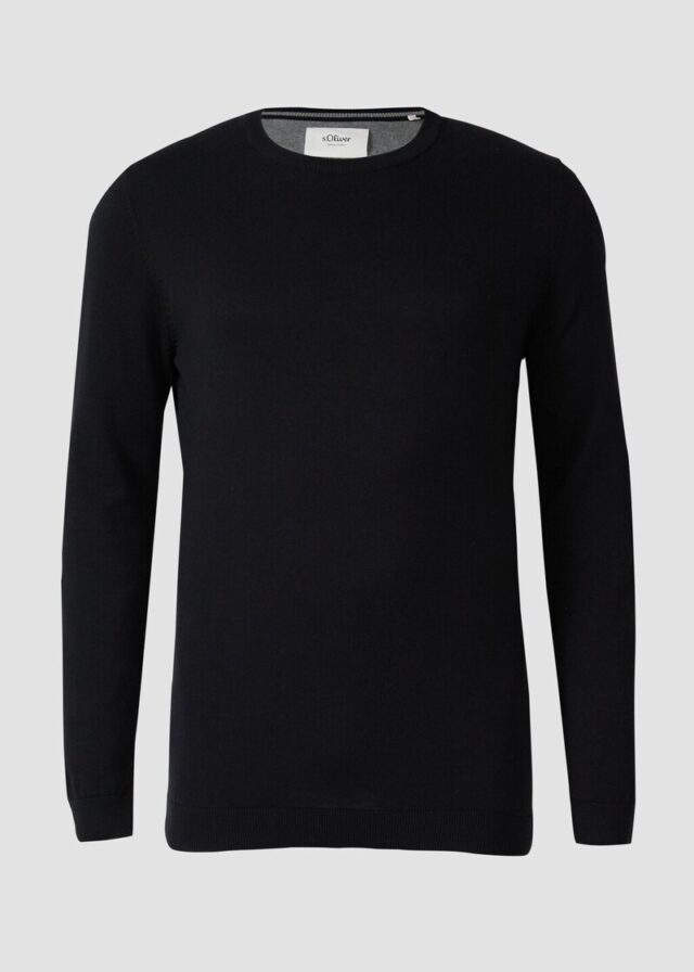 Strickpullover mit Logo-Stickerei