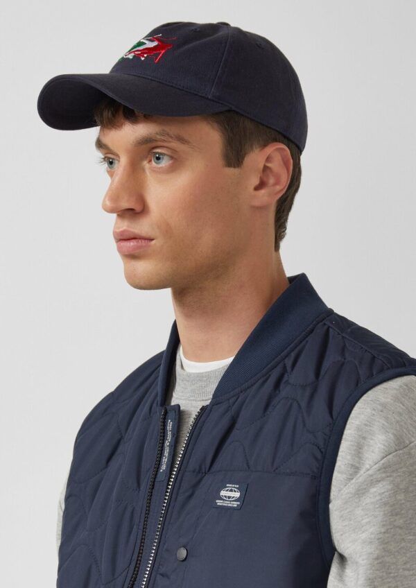 Kappe aus Baumwoll-Twill mit Stickerei | Wintersport-Kollektion