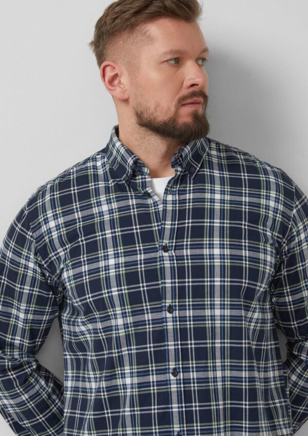 Regular Fit: Kariertes Baumwollhemd mit Button-Down-Kragen
