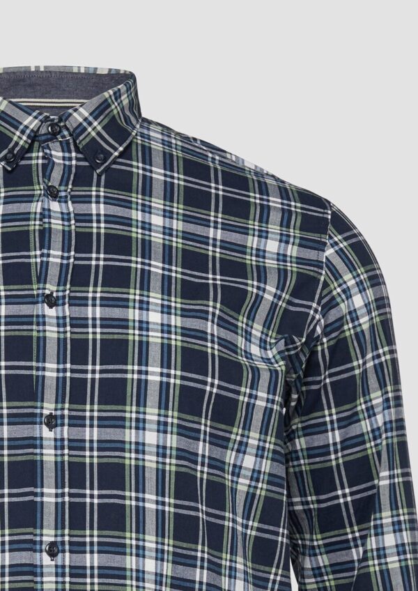 Regular Fit: Kariertes Baumwollhemd mit Button-Down-Kragen