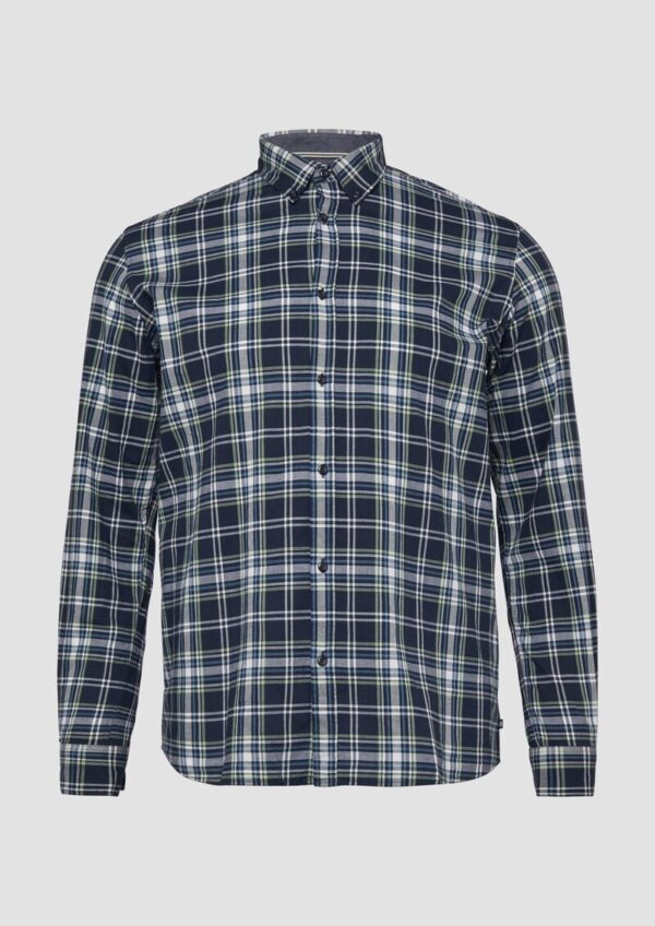 Regular Fit: Kariertes Baumwollhemd mit Button-Down-Kragen