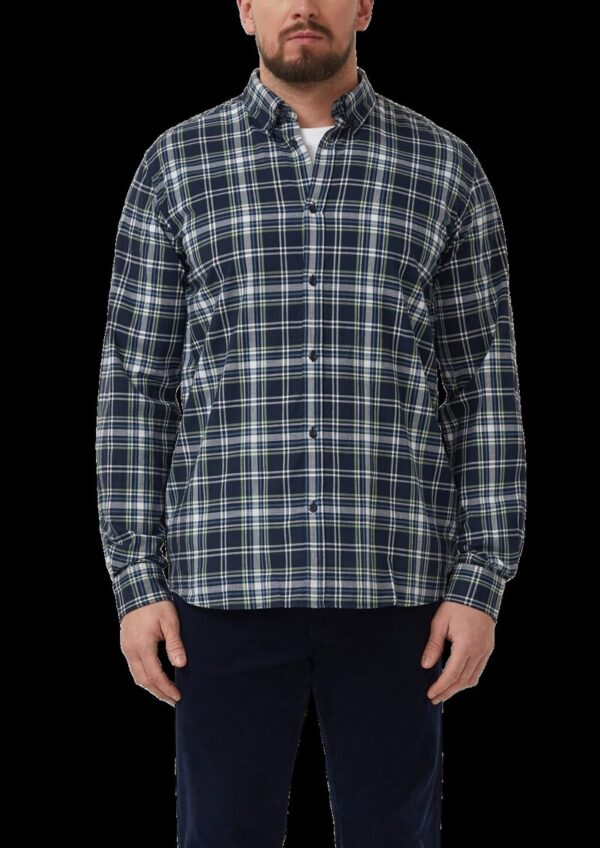 Regular Fit: Kariertes Baumwollhemd mit Button-Down-Kragen