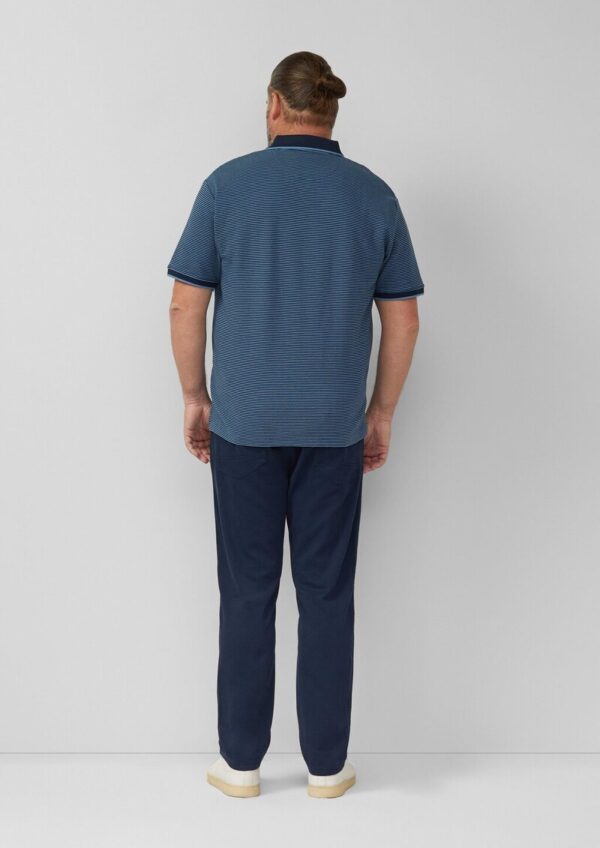 Strukturiertes Poloshirt aus Baumwolle in Two-Tone-Optik