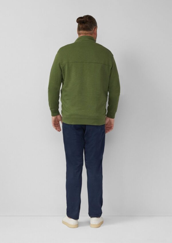 Sweatshirt-Jacke mit Flammgarnstruktur und Artwork