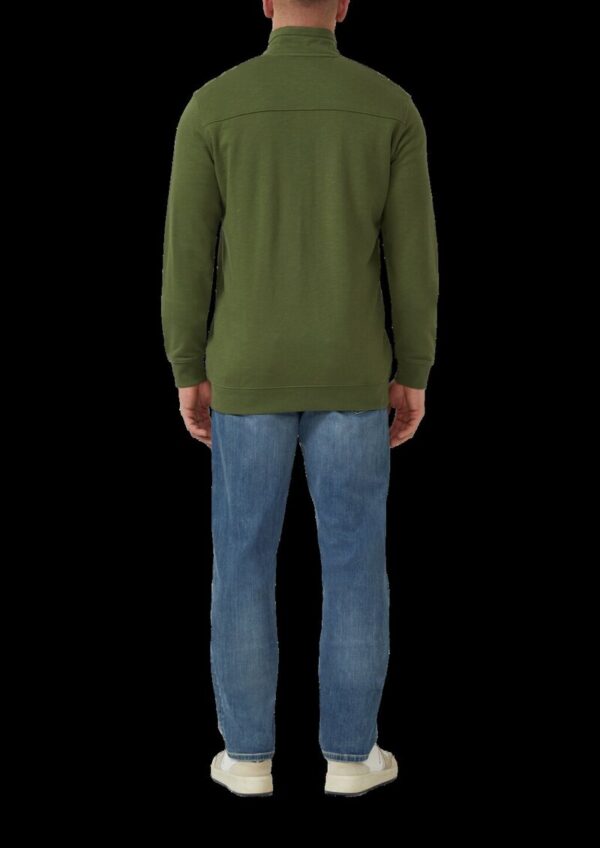 Sweatshirt-Jacke mit Flammgarnstruktur und Artwork