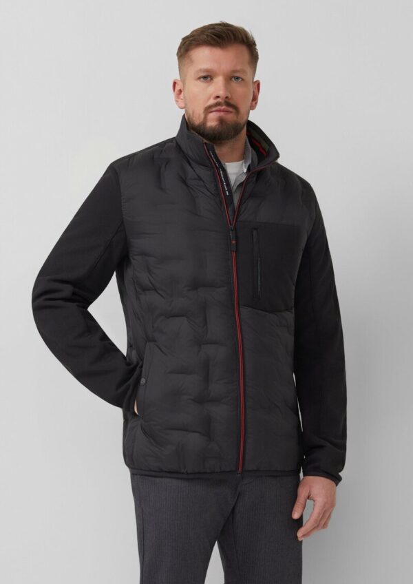 Leicht wattierte Jacke im Fabricmix mit sportiven Details