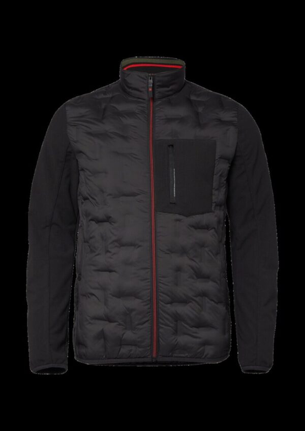 Leicht wattierte Jacke im Fabricmix mit sportiven Details