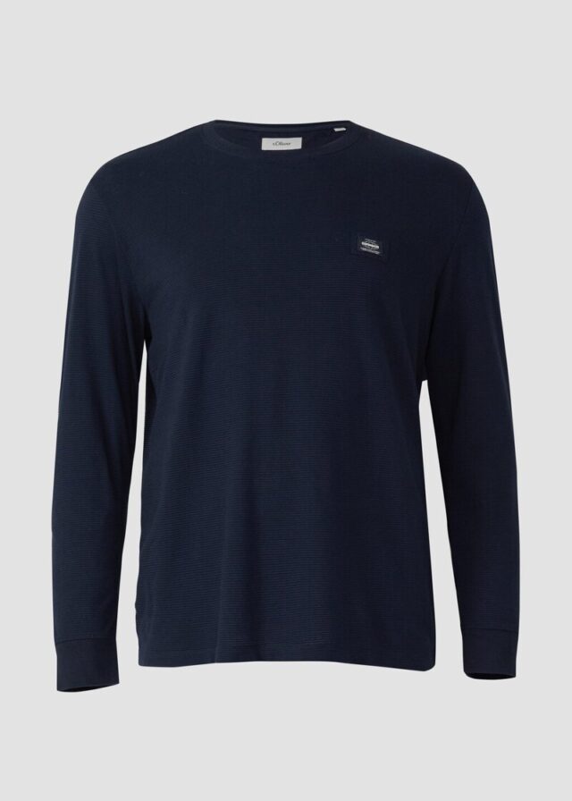 Strukturiertes Longsleeve mit Ärmelbündchen